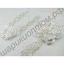 Набор silver Big flower jewelry set